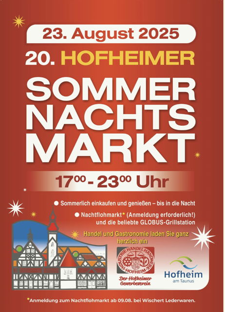 Sommernachtsflohmarkt: Jetzt Stand reservieren!
