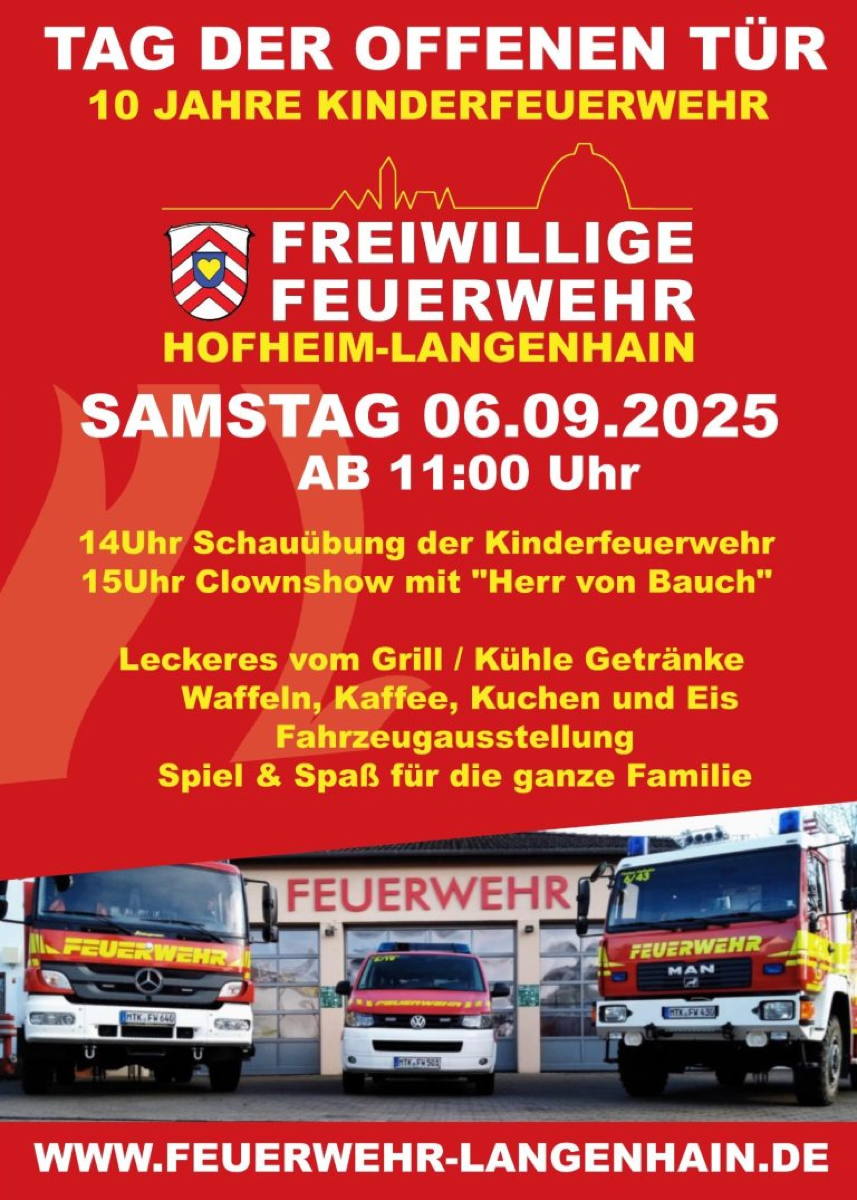 Tag der offenen Tür: Feuerwehr Langenhain feiert besonderen Geburtstag
