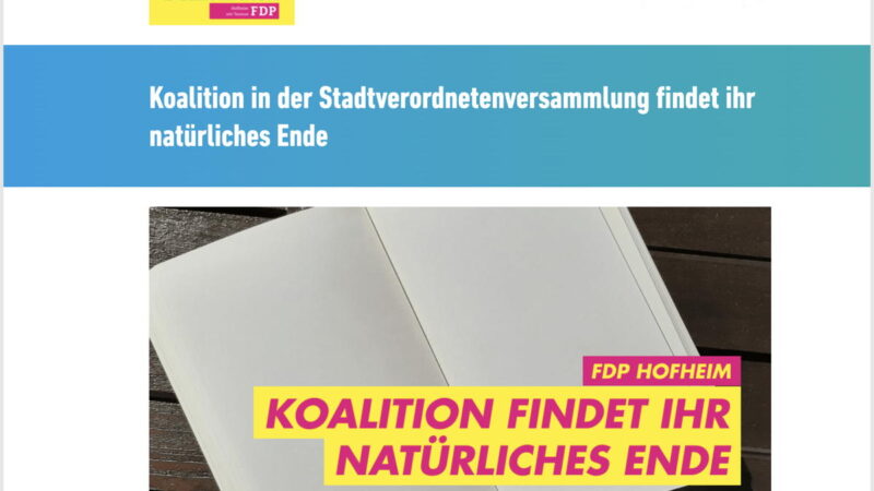CDU-Bürgermeister abgewählt: FDP beendet Koalition im Stadtparlament