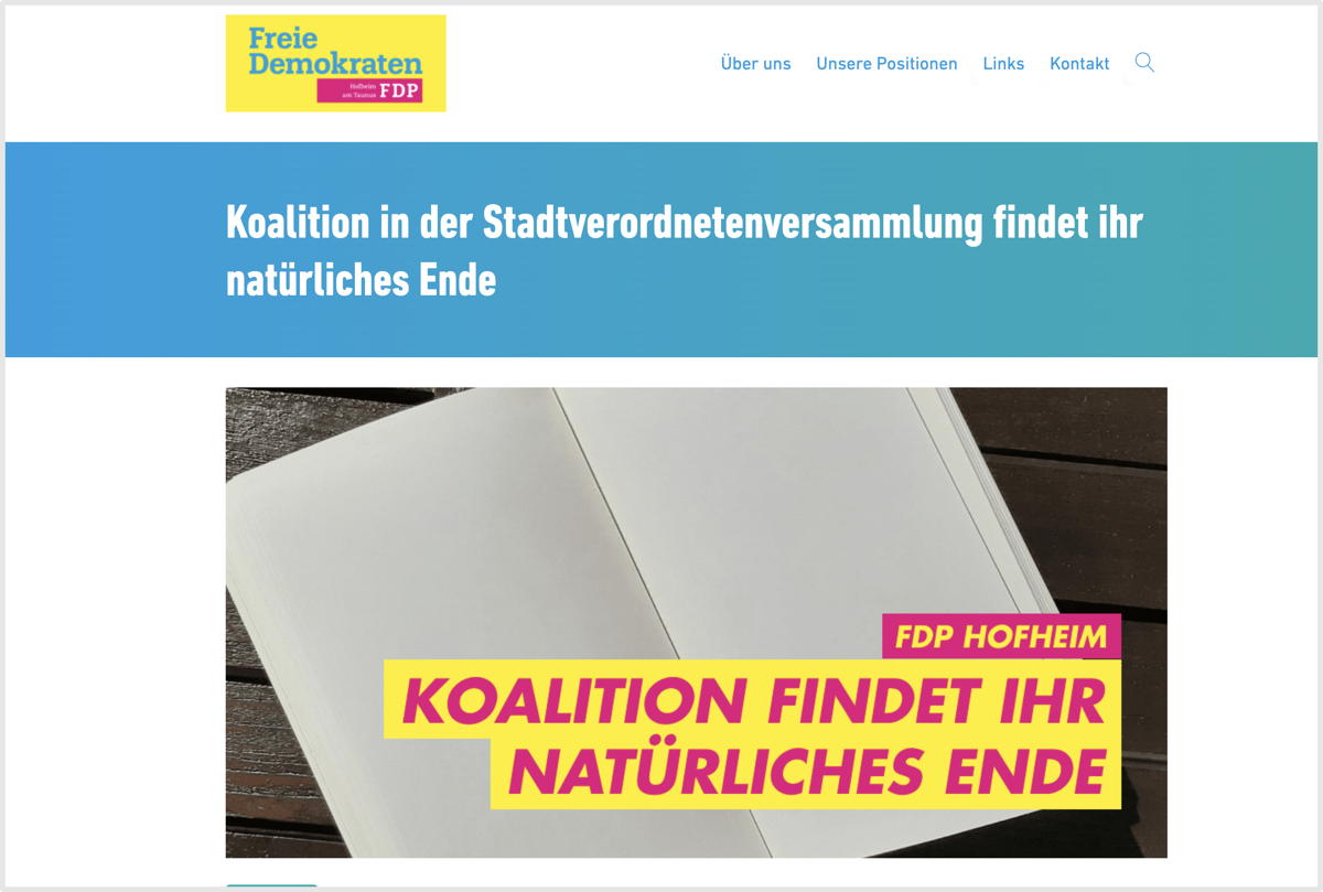 CDU-Bürgermeister abgewählt: FDP beendet Koalition im Stadtparlament