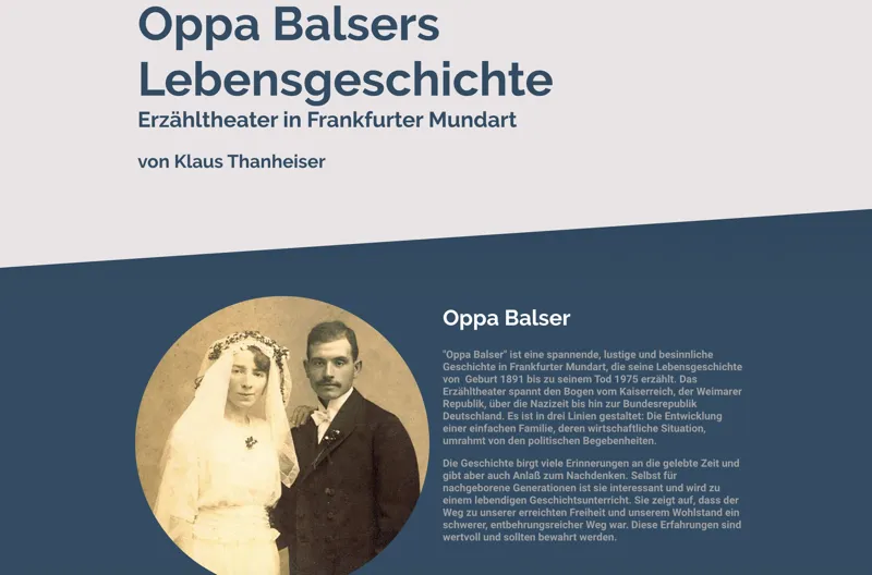 „Oppa Balser“ – eine Lesung auf „frankforterisch“