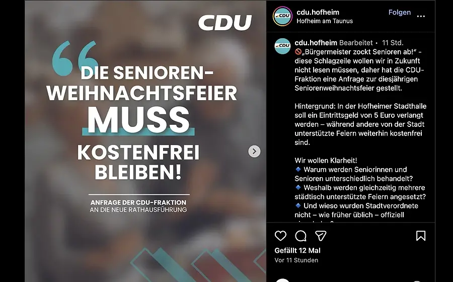 „Bürgermeister zockt Senioren ab“: CDU-Attacke gegen Wilhelm Schultze