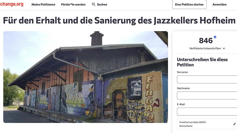 Rettet den Jazzkeller! Verein startet Online-Petition