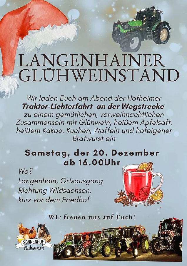 Hofheim im Lichterfieber: Traktorparade trifft Glühweinstand 2 Langenhain2