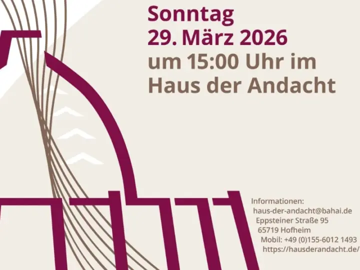 Musikalische Andacht: Bahá’í-Chor tritt am Sonntag auf