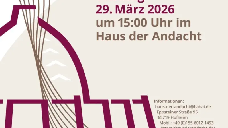 Musikalische Andacht: Bahá’í-Chor tritt am Sonntag auf