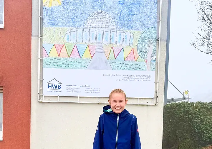 Bild der zehnjährigen Lillie Sophie schmückt jetzt Hauswand in Langenhain
