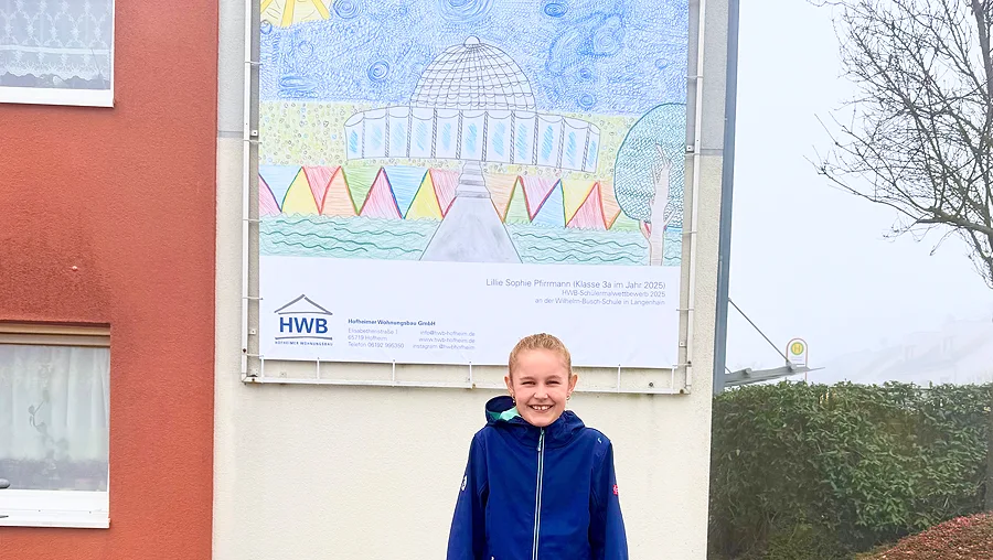 Bild der zehnjährigen Lillie Sophie schmückt jetzt Hauswand in Langenhain