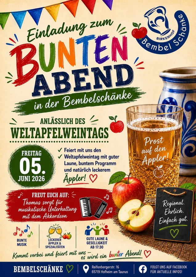 Hofheim feiert Welt-Apfelwein-Tag: Genuss, Musik und regionale Spezialitäten 2 Weltapfelweintag2