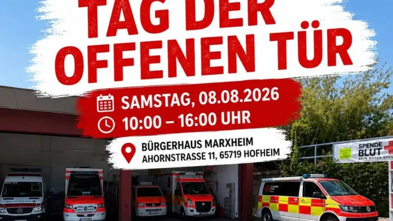 DRK Marxheim: Tag der offenen Tür & ein neuer Rettungswagen