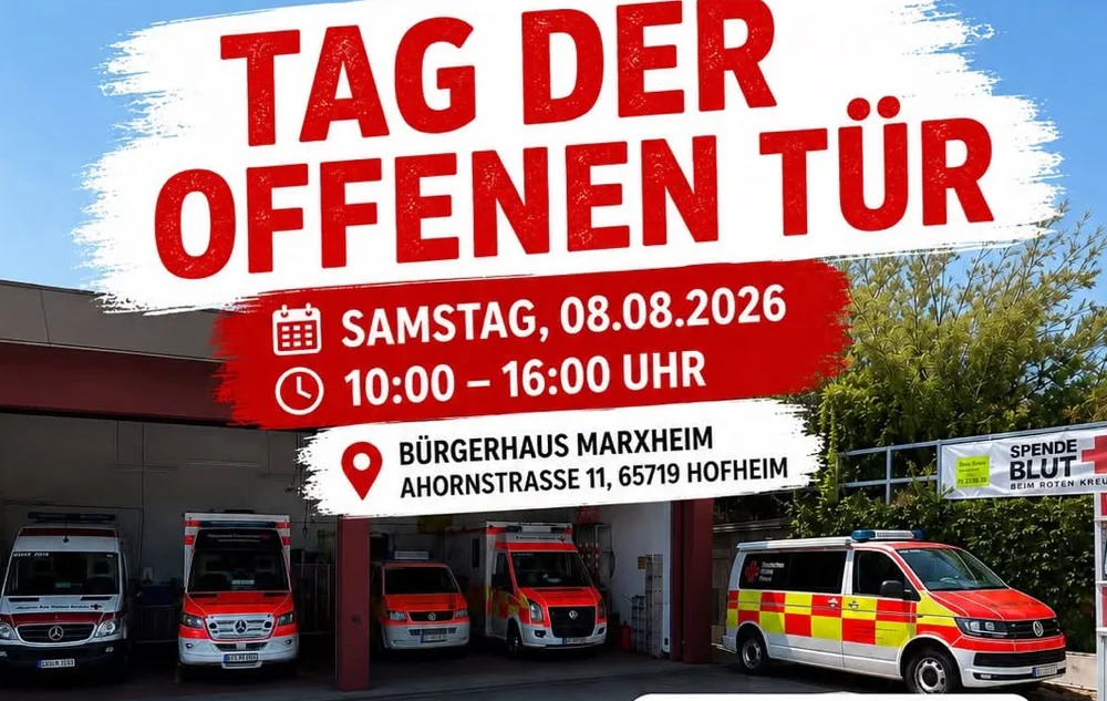 DRK Marxheim: Tag der offenen Tür & ein neuer Rettungswagen