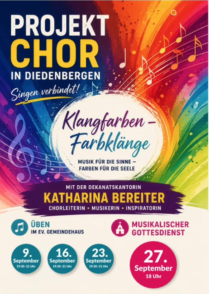 Projektchor lädt zum gemeinsamen Singen nach Diedenbergen ein 2 Singen verbindet P