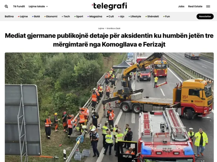 Nach schweren Unfall: Ein Dörfchen im Kosovo trauert um drei Landsleute