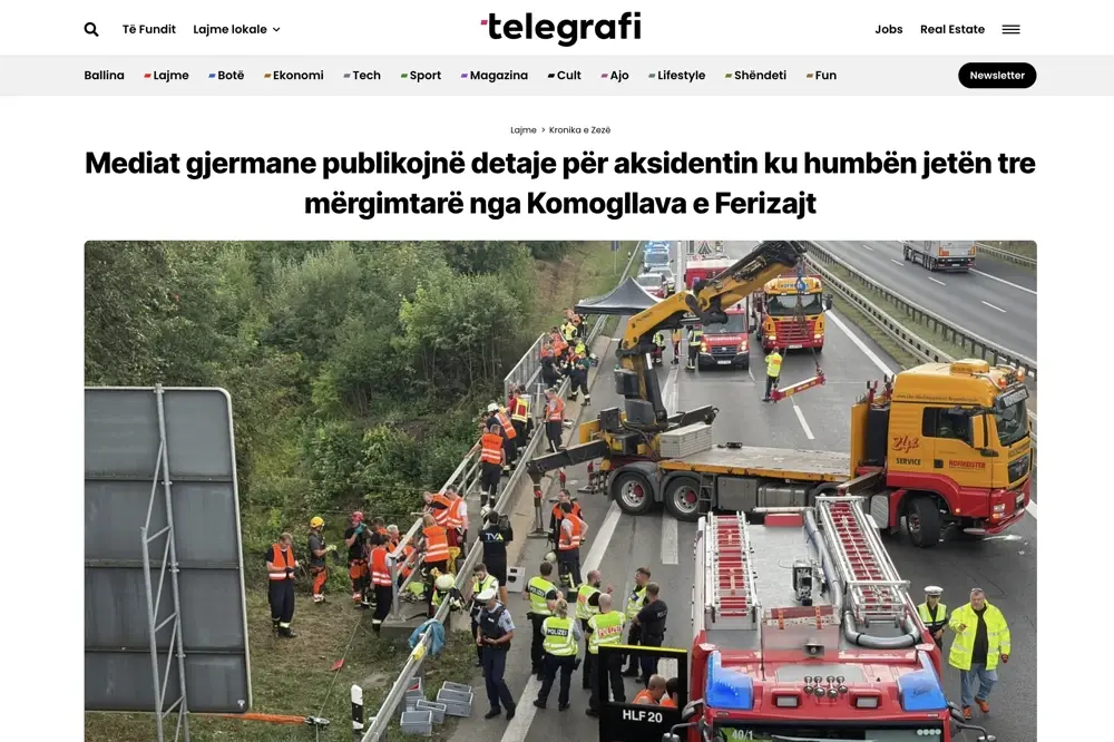 Nach schweren Unfall: Ein Dörfchen im Kosovo trauert um drei Landsleute