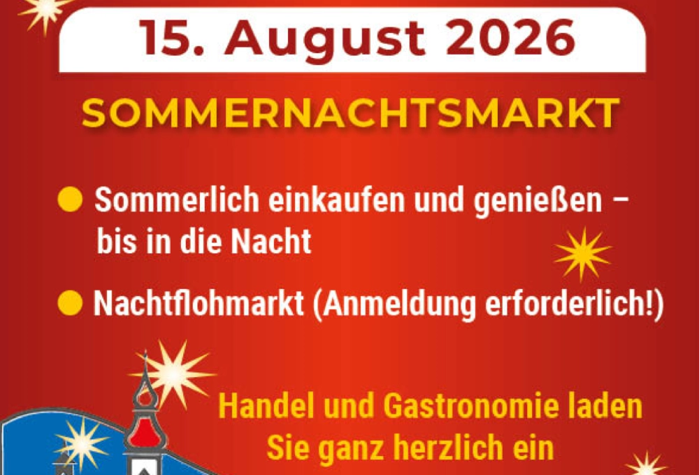 Sommernachtsmarkt: Flohmarkt und Kulinarisches am Samstag